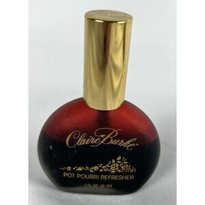 Vintage Claire Burke Original Pot Pourri Refresher Oil Spray 1 Oz Red